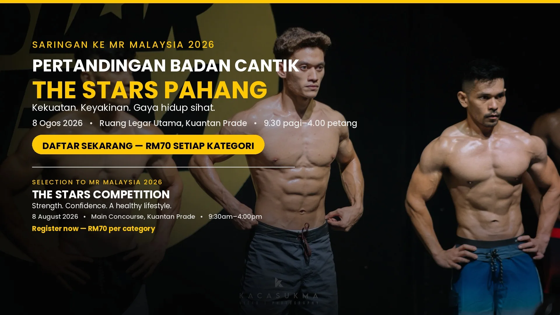 Poster rasmi Pertandingan Badan Cantik The Stars Pahang 2026 / Official poster for The Stars Pahang 2026 competition