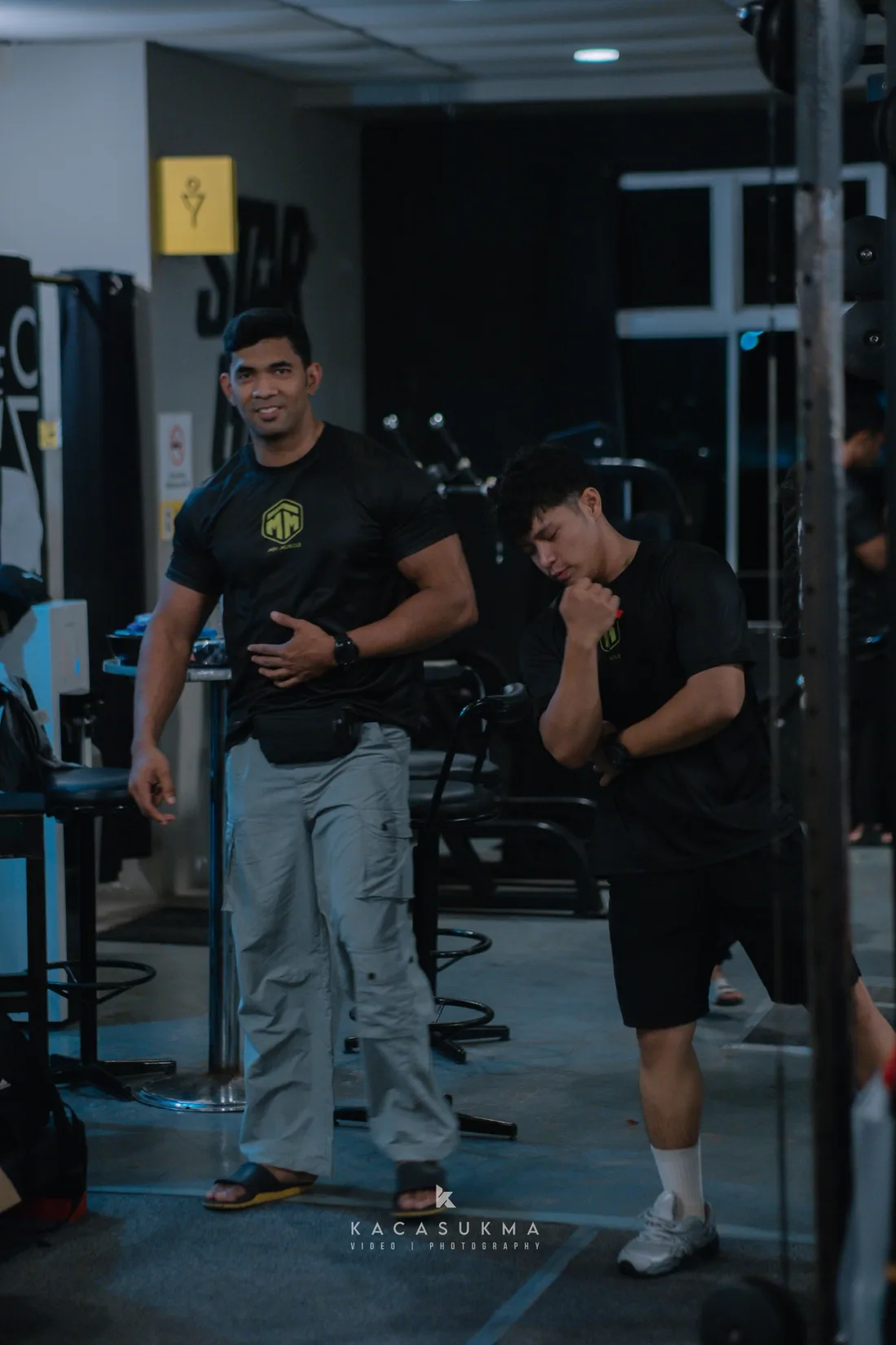 Athletes waiting backstage before their turn on stage